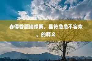 宽大为怀成语的释义