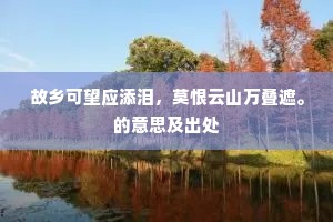 将军忠愤世无双，忍见狂童作假王。的意思及出处