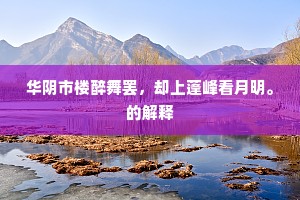 浪酒闲茶成语的释义