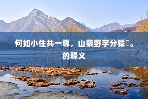 漫山塞野成语的释义