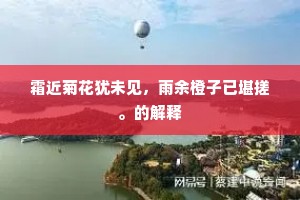 毛羽未丰成语的释义