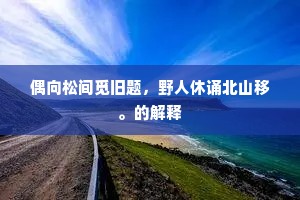 惜哉断石文尚在，野老不识投波澜。的解释