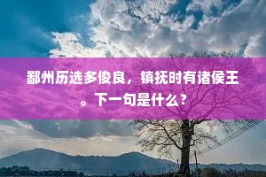西鄙欃枪未扫除，营中慷慨请行初。下一句是什么？