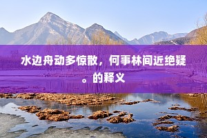 壮怀未分甘衰老，回首长淮恨更长。的释义