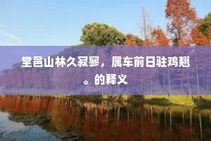 柔情蜜意成语的释义