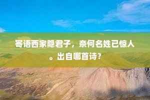莫将明月夸鱼目，自昔盐车羡蹇驴。上一句是什么？