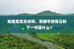 合龙端为此得名，达观妙旨又莫论。出自哪首诗？