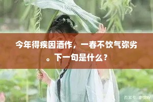 贫贱已安身外事，功名宁顾俗间缘。下一句是什么？