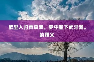 喜君万里同情话，明月清风足佐欢。的解释