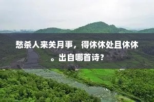 城市山林俱寓目，问君底处足消忧。出自哪首诗？
