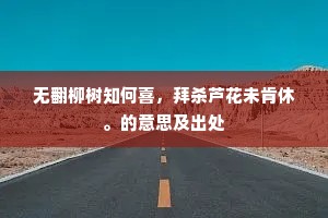 剸繁决剧成语的释义