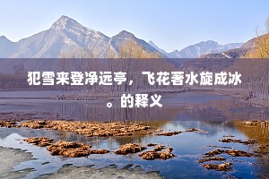 推波助澜成语的释义