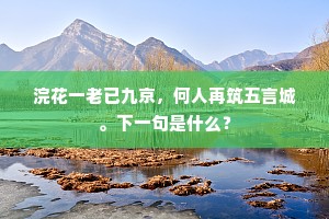 危栏缥缈跨鸿濛，城郭溪山一览空。下一句是什么？