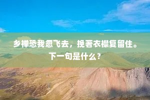 星落云散成语的解释