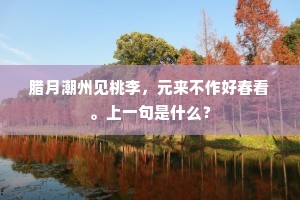 今年云外果深期，想却笑、人间离苦。的意思及出处