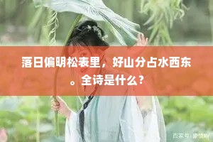 山川瘴雾深，江海波涛{左风右日}。的意思及出处