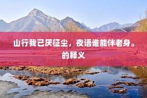 雨笠烟蓑成语的解释