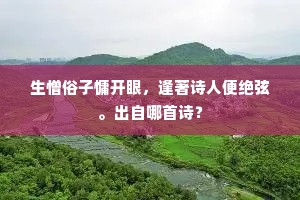 竹篱茅舍成语的释义