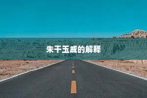 朱干玉戚的解释