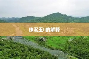珠沉玉磒的解释