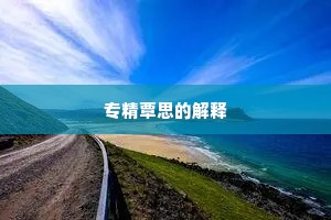 专精覃思的解释