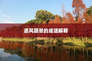 追风蹑景的成语解释