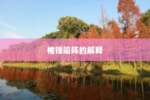 椎锋陷阵的解释