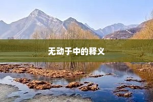 无动于中的释义