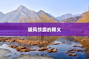 吸风饮露的释义