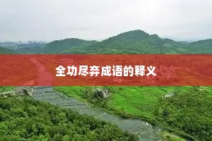 全功尽弃成语的释义