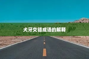 犬牙交错成语的解释