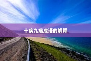 十病九痛成语的解释