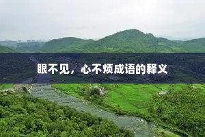 眼不见，心不烦成语的释义