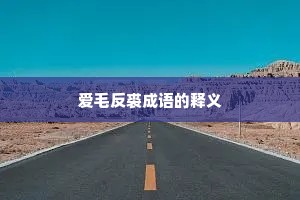 爱毛反裘成语的释义