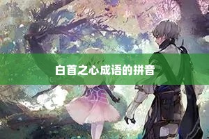 白首之心成语的拼音