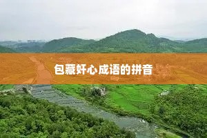 包藏奸心成语的拼音