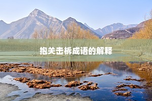 抱关击柝成语的解释