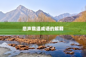 悲声载道成语的解释