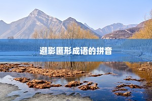 避影匿形成语的拼音