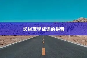 长材茂学成语的拼音
