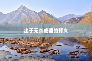 出于无奈成语的释义