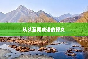 从头至尾成语的释义