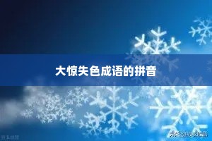 大惊失色成语的拼音