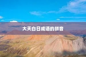 大天白日成语的拼音