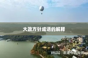 大政方针成语的解释