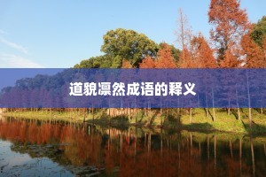 道貌凛然成语的释义