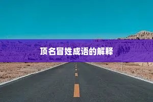 顶名冒姓成语的解释