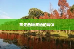 东走西顾成语的释义