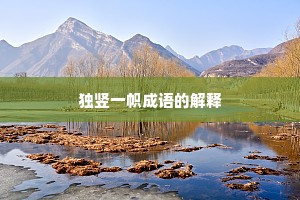 独竖一帜成语的解释