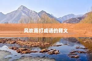 风吹雨打成语的释义
